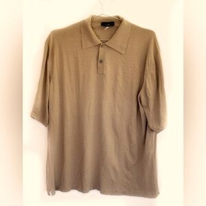 Vintage Men's Tan Zanoni Polo Shirt. Bergdorf Goodman, XL, 54